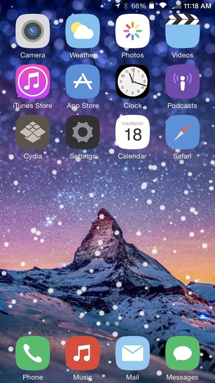 Theme Your iPhone's Home Screen with Falling Snow for the Winter
