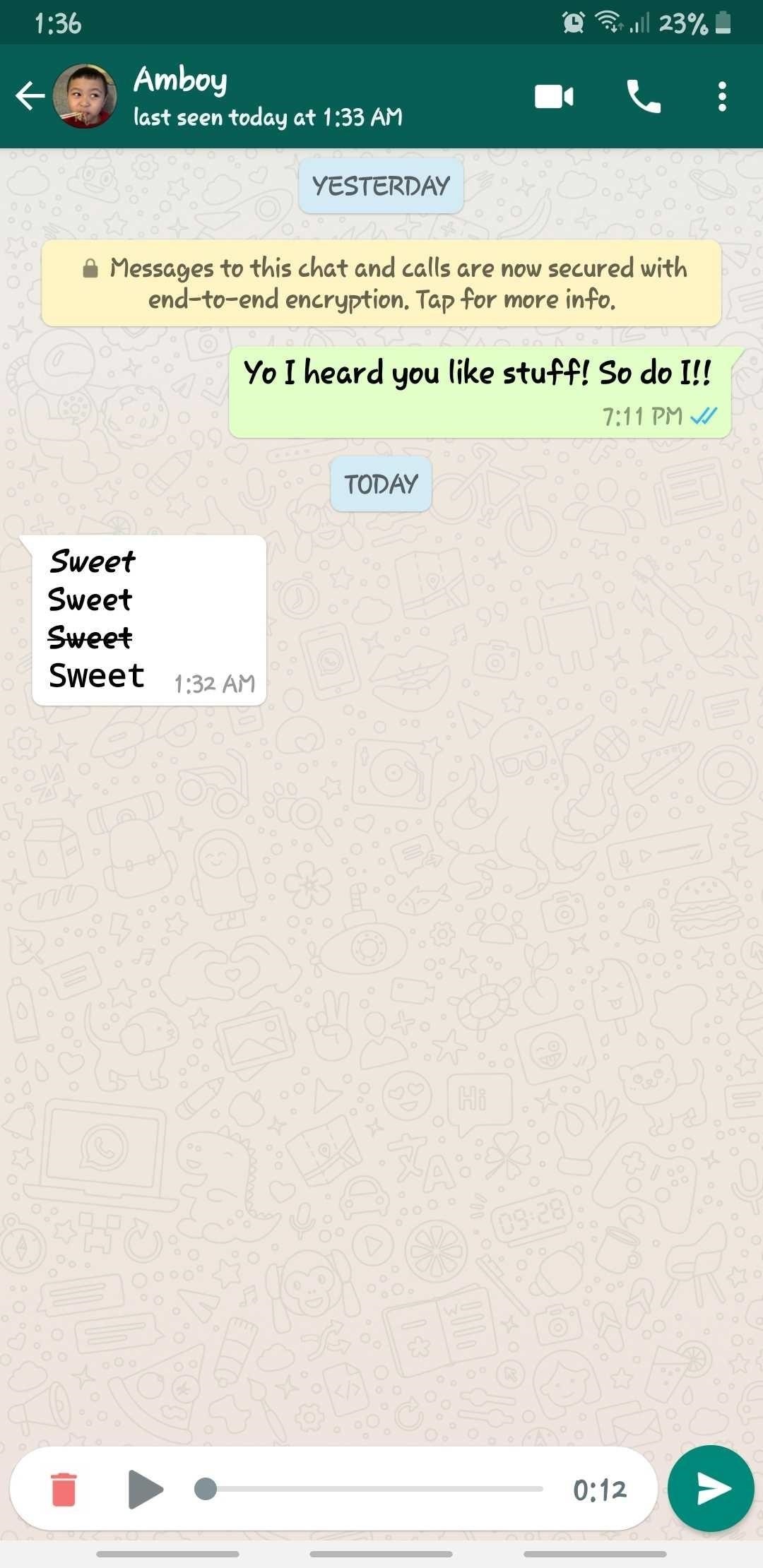 Whatsapp secret chatting