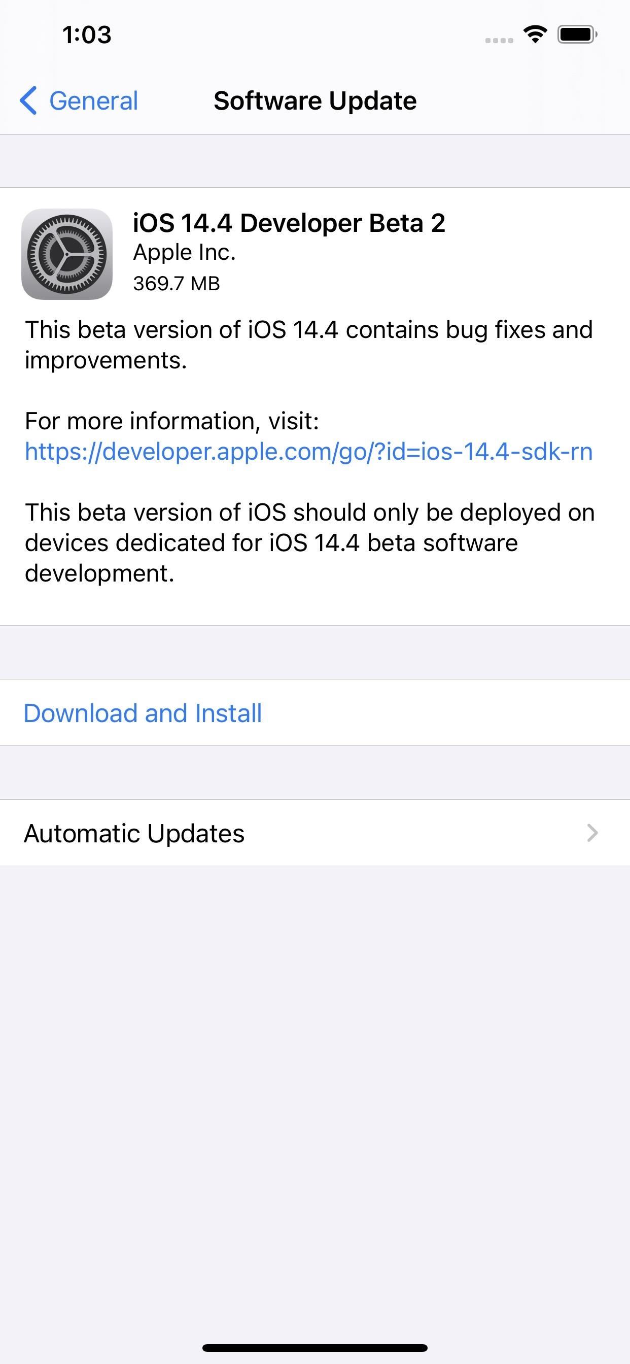 Apple Pushes iOS 14.4 Developer Beta 2 to Eligible iPhones
