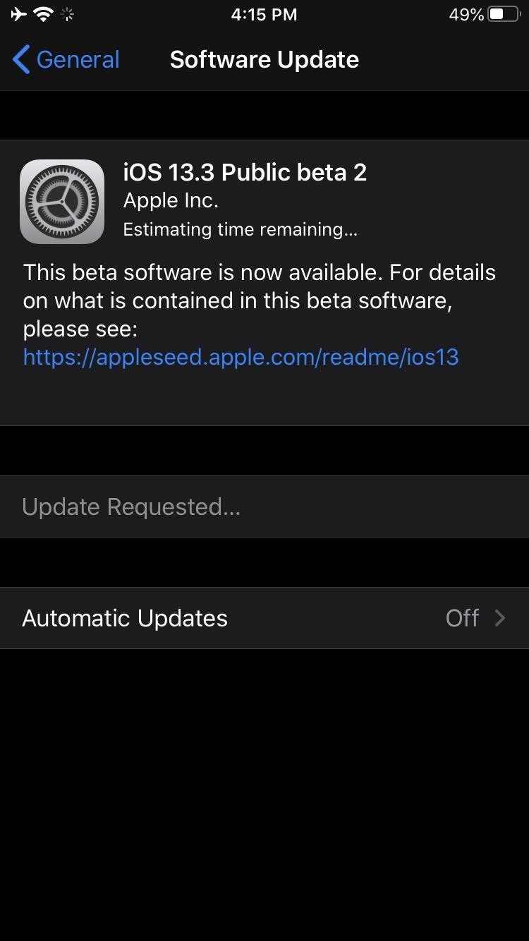 Apple Releases iOS 13.3 Public Beta 2 to Software Testers