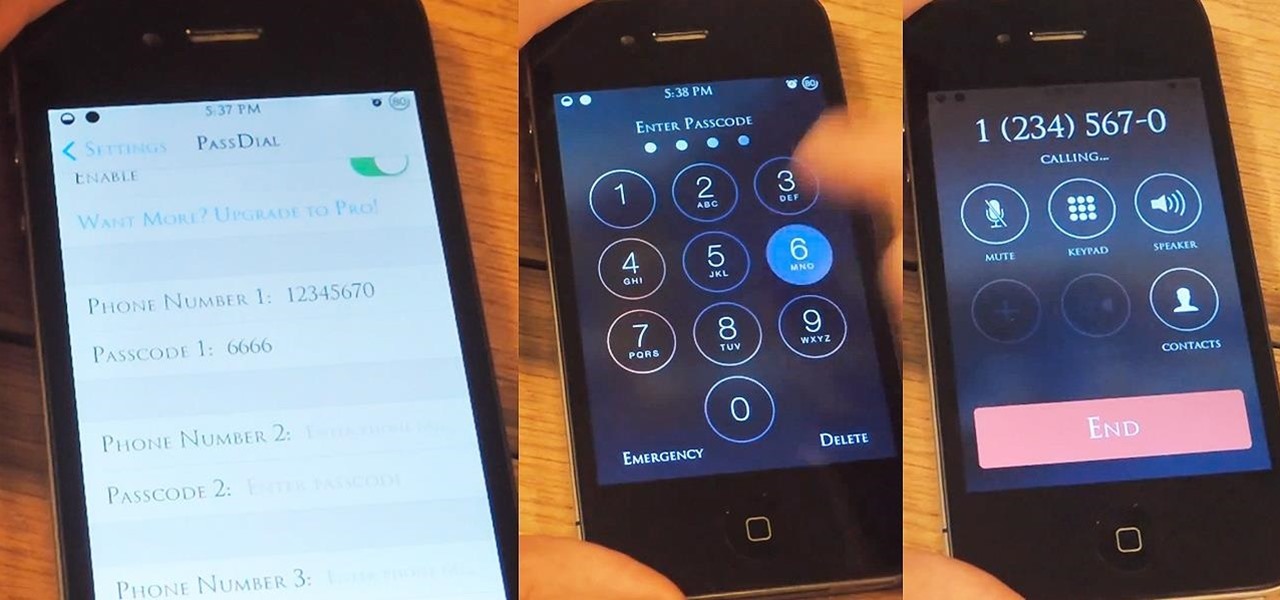 speed dial securely from your iphones lock screen with custom passcode