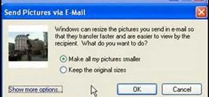 Resize and attach photos to email in Windows XP