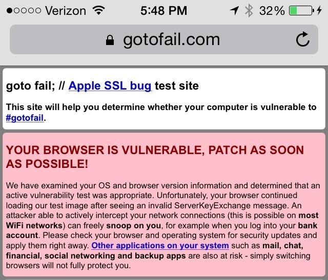 Apple Developers Running Beta Builds of iOS 7.1 Still Vulnerable to SSL Security Flaw