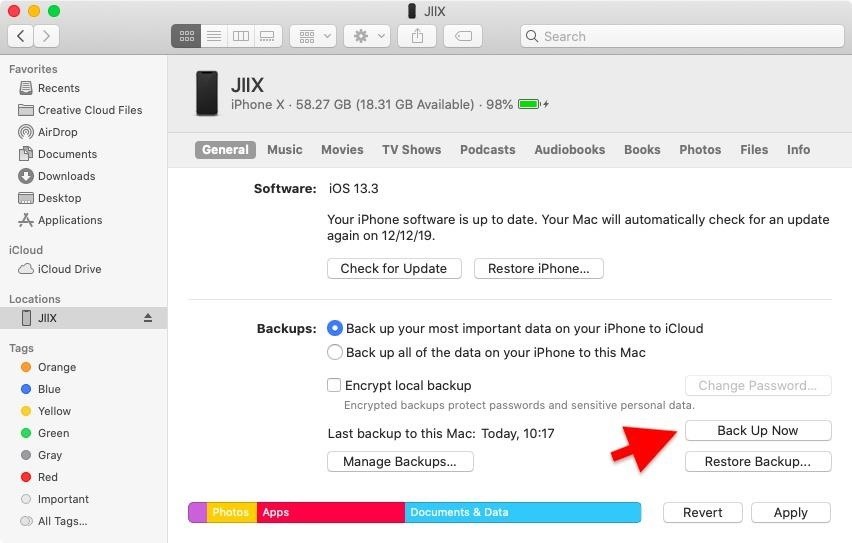 How to Restore Your iPhone to a Backup or Factory Settings with Finder on macOS