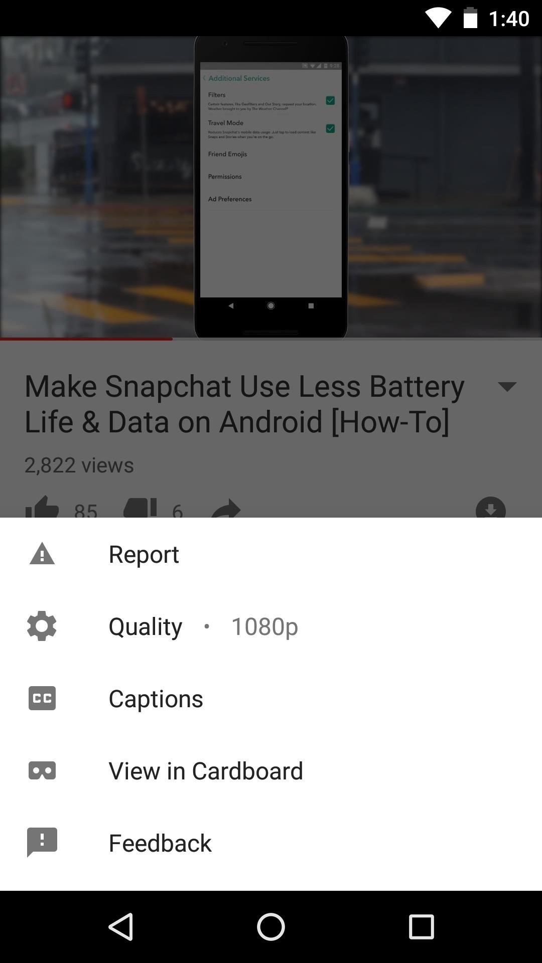 Customize YouTube's Default Landing Page & Resolution on Android