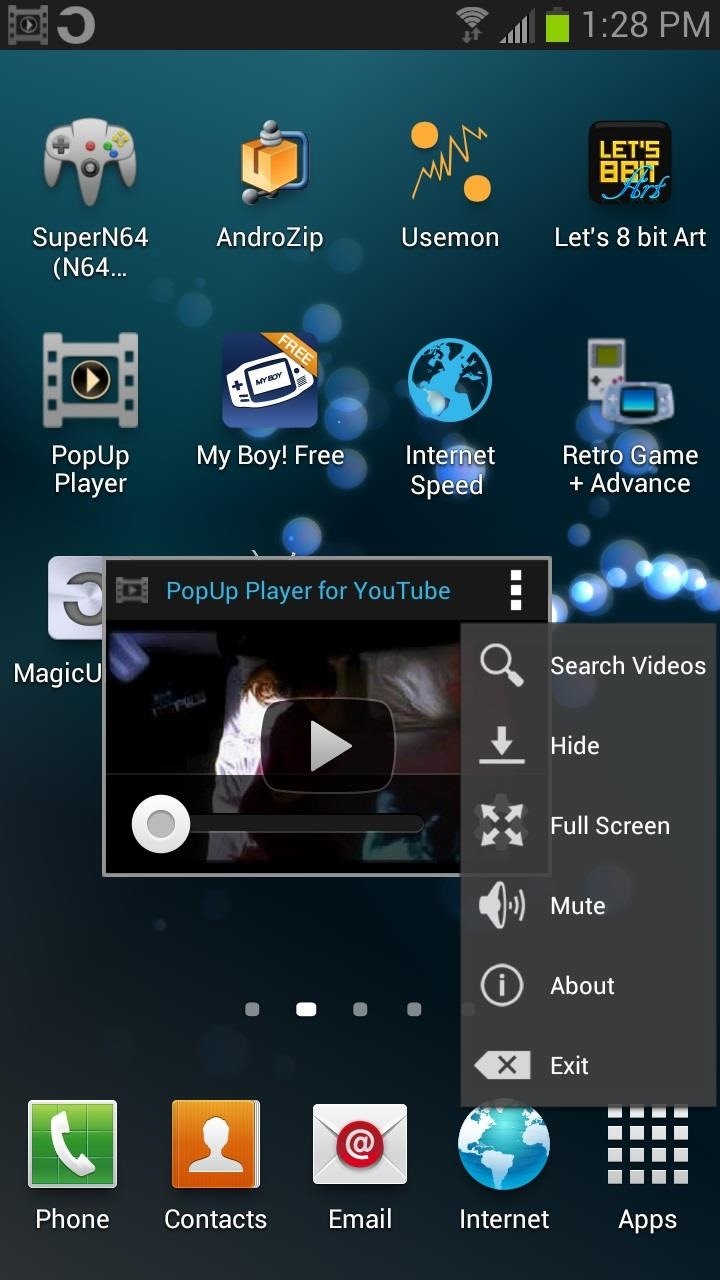 How to Float & Control YouTube Videos Over Any App or Home Screen on a Samsung Galaxy S3