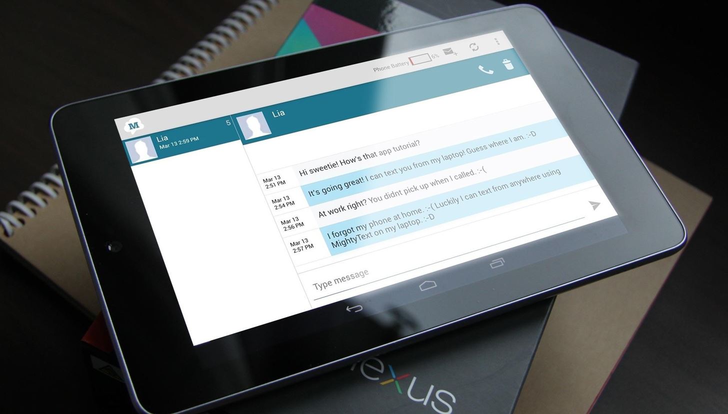 How to Send & Receive Text Messages from Your Nexus 7 by Wirelessly Syncing SMS with Your Phone