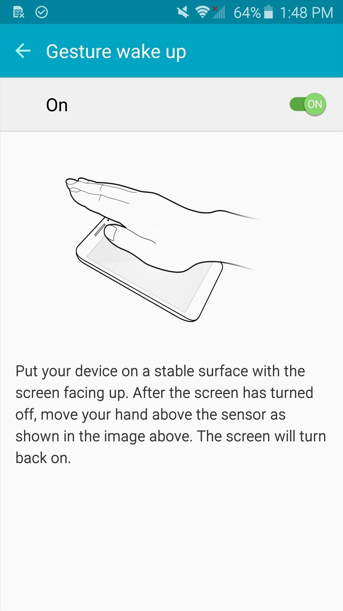 Wake Your Samsung Galaxy S6 by Hovering Your Hand Over It