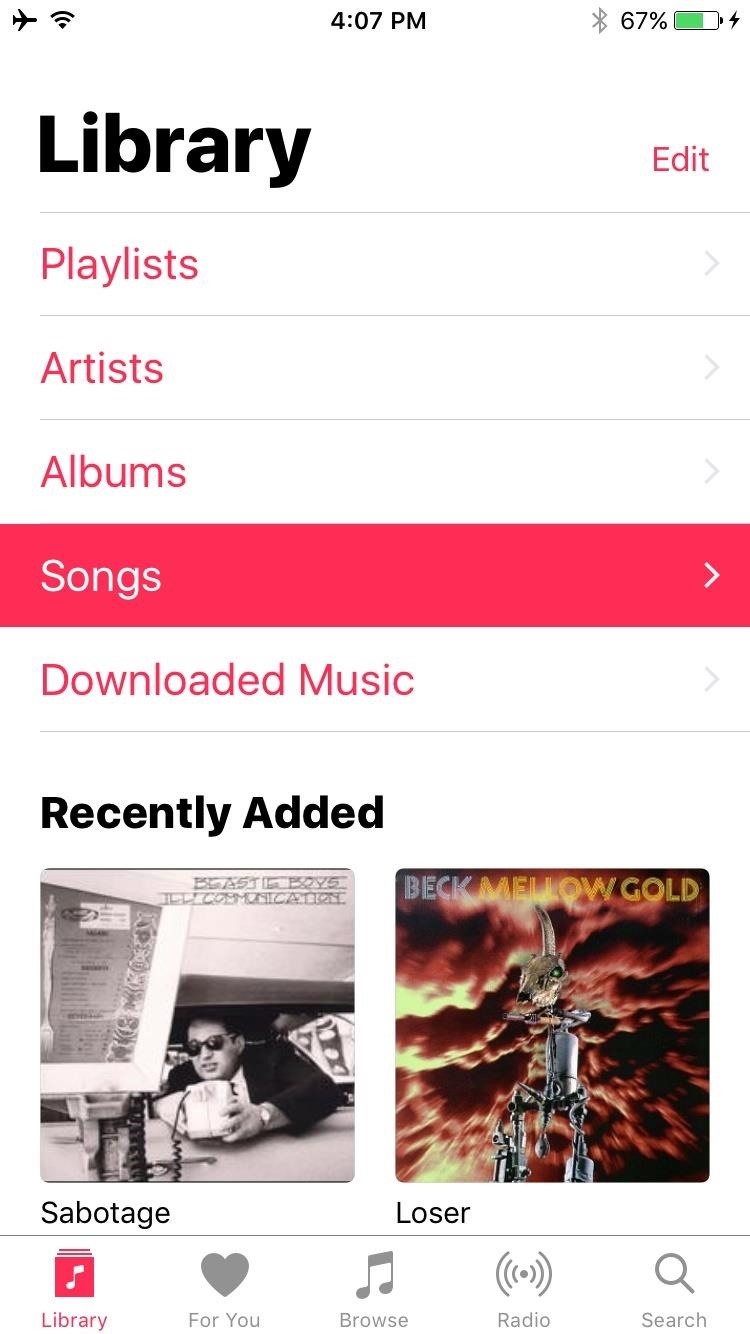 How to Shuffle All Songs in Apple's Music App in iOS 10