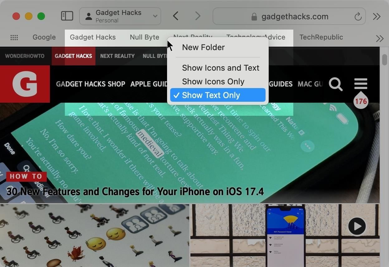 This Hidden Setting Gives Safari's Favorites Bar Better-Looking Shortcuts to Your Most-Used Bookmarks