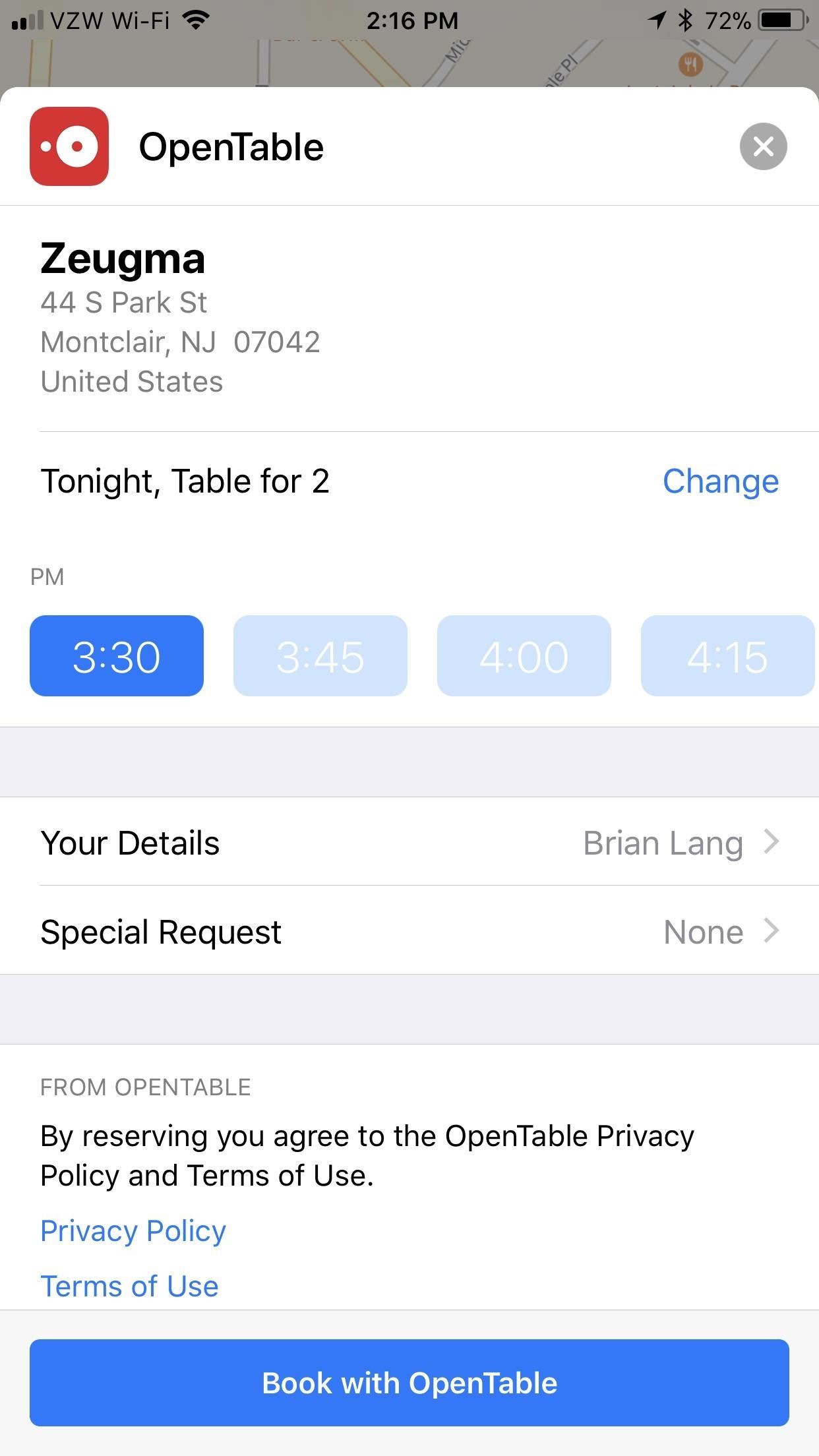 How to Book Dinner Tables Directly from Apple Maps on Your iPhone