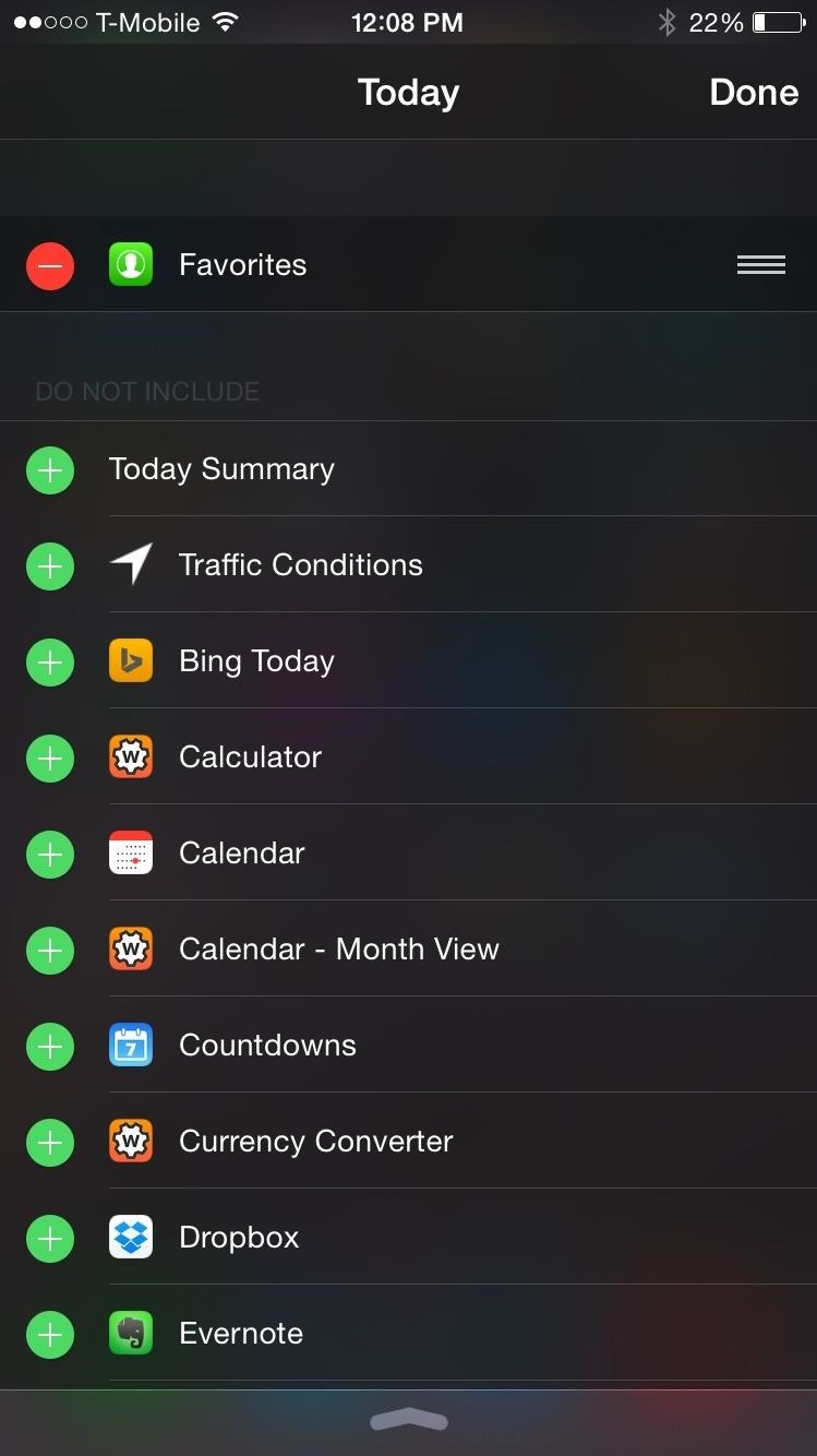 add speed dial your iphones notification center ios 8.w1456