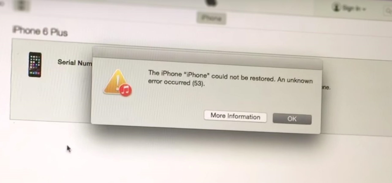 Fix 'Error 53' on Your Bricked iPhone