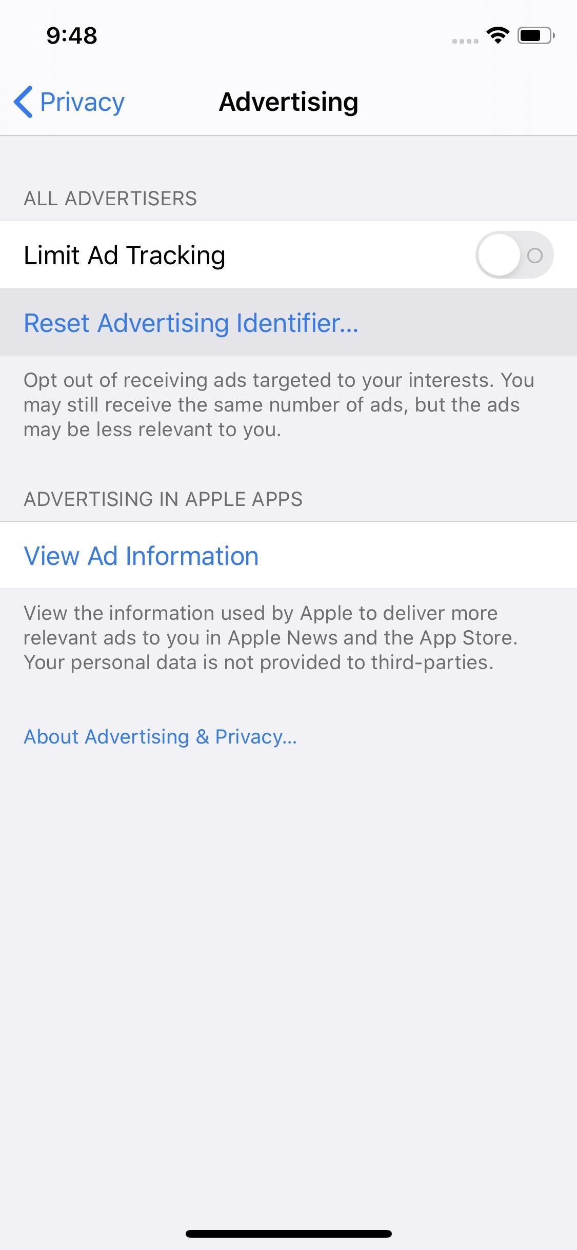 Stop Ads from Spying on Your iPhone Activity