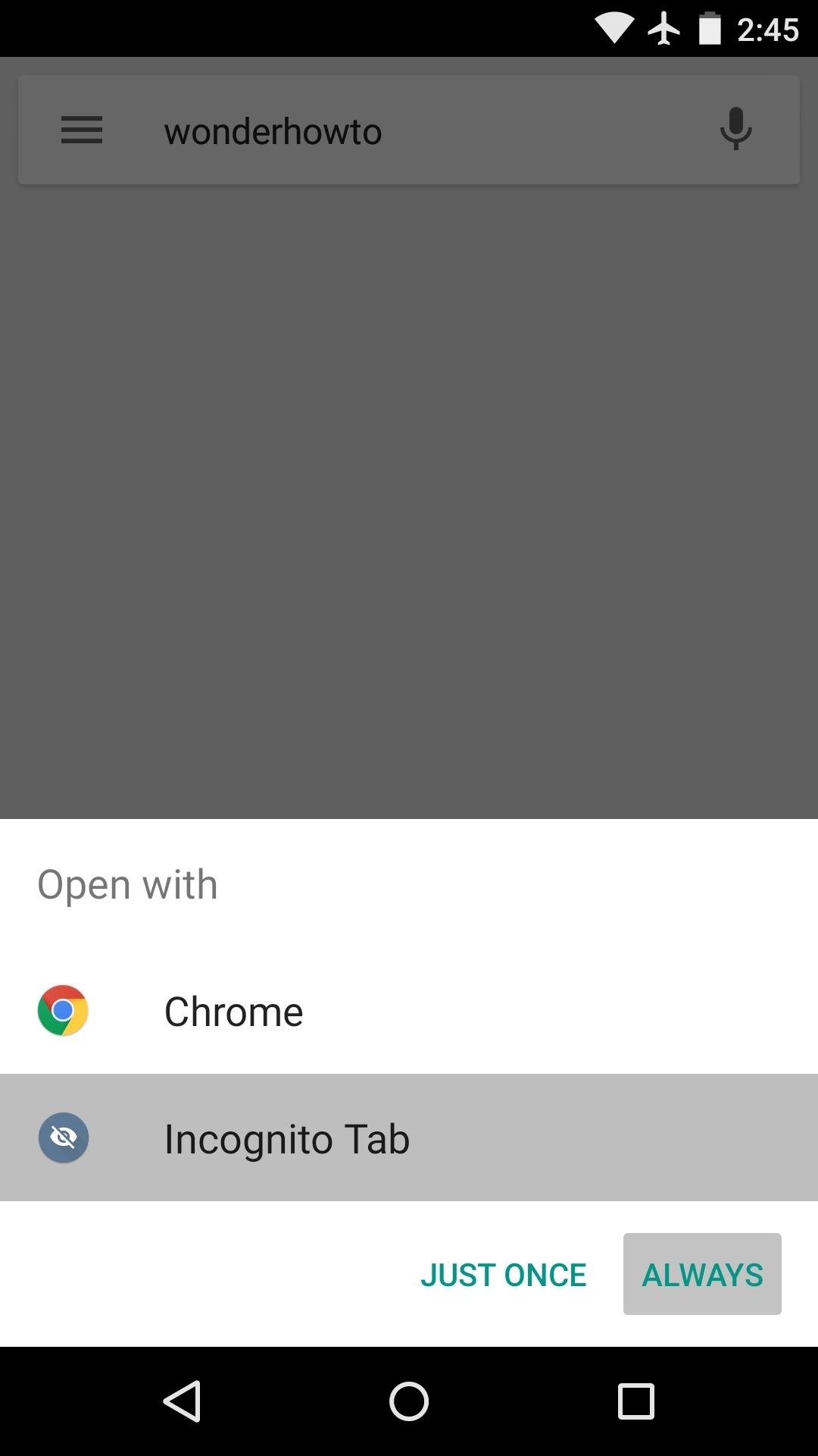 How to Open Links Directly into Chrome's Incognito Mode on Android