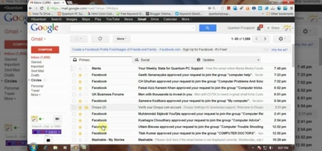 Set Gmail Tabs