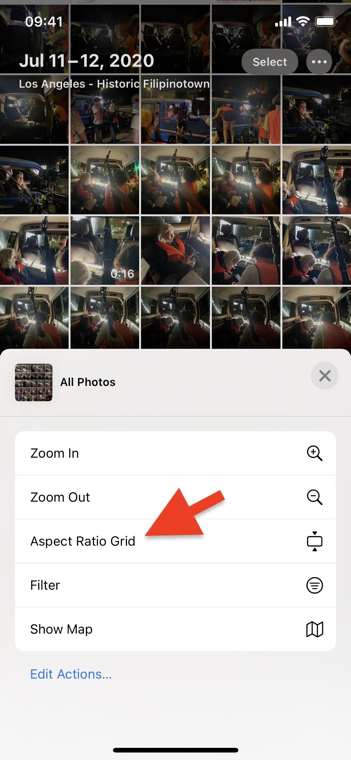 Show Images & Videos in Their Correct Aspect Ratio & Orientation When Viewing a Grid in Photos