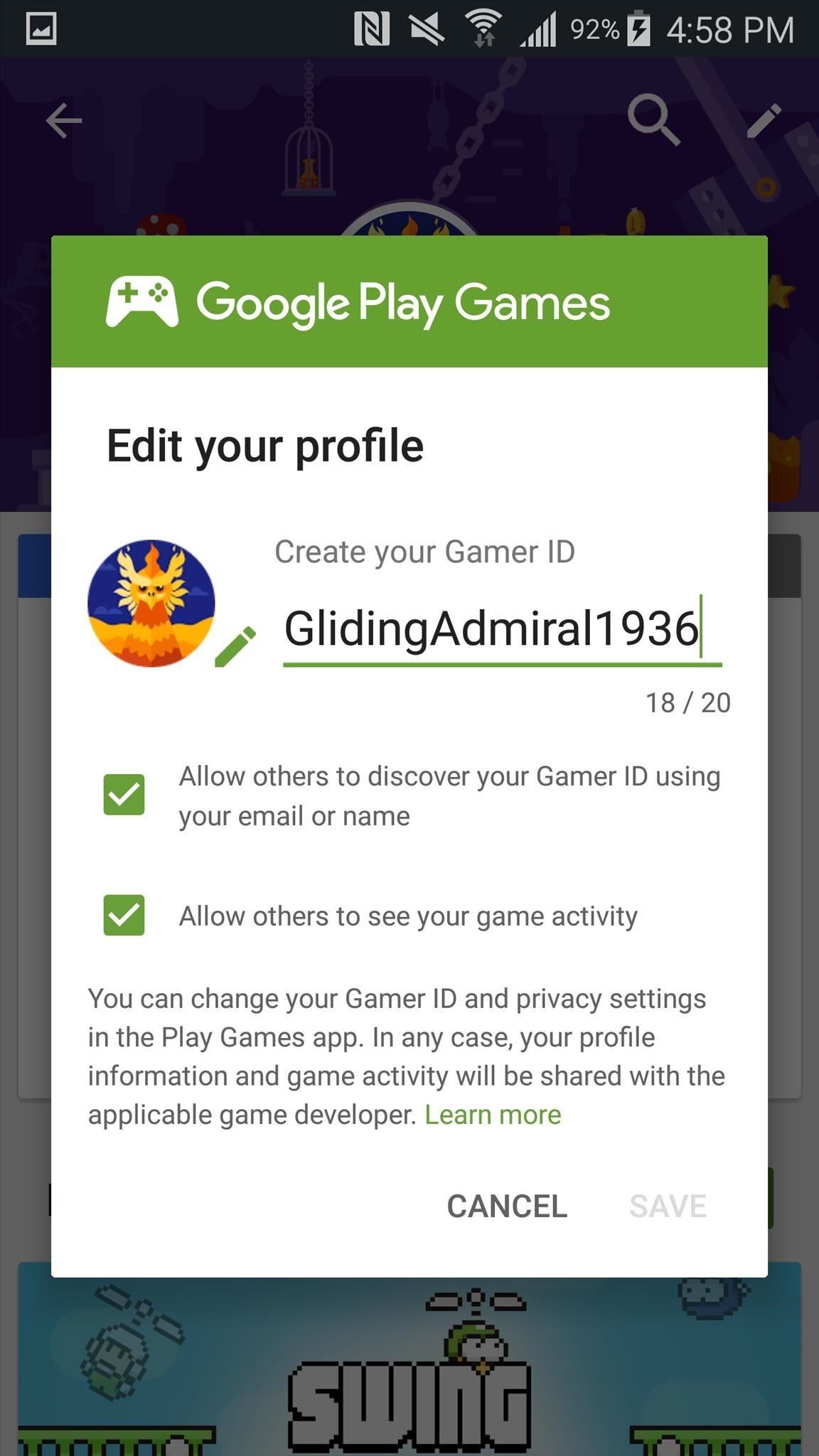 How to Create a Gamertag in Google Play Games