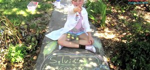 Make your own colored sidewalk chalk