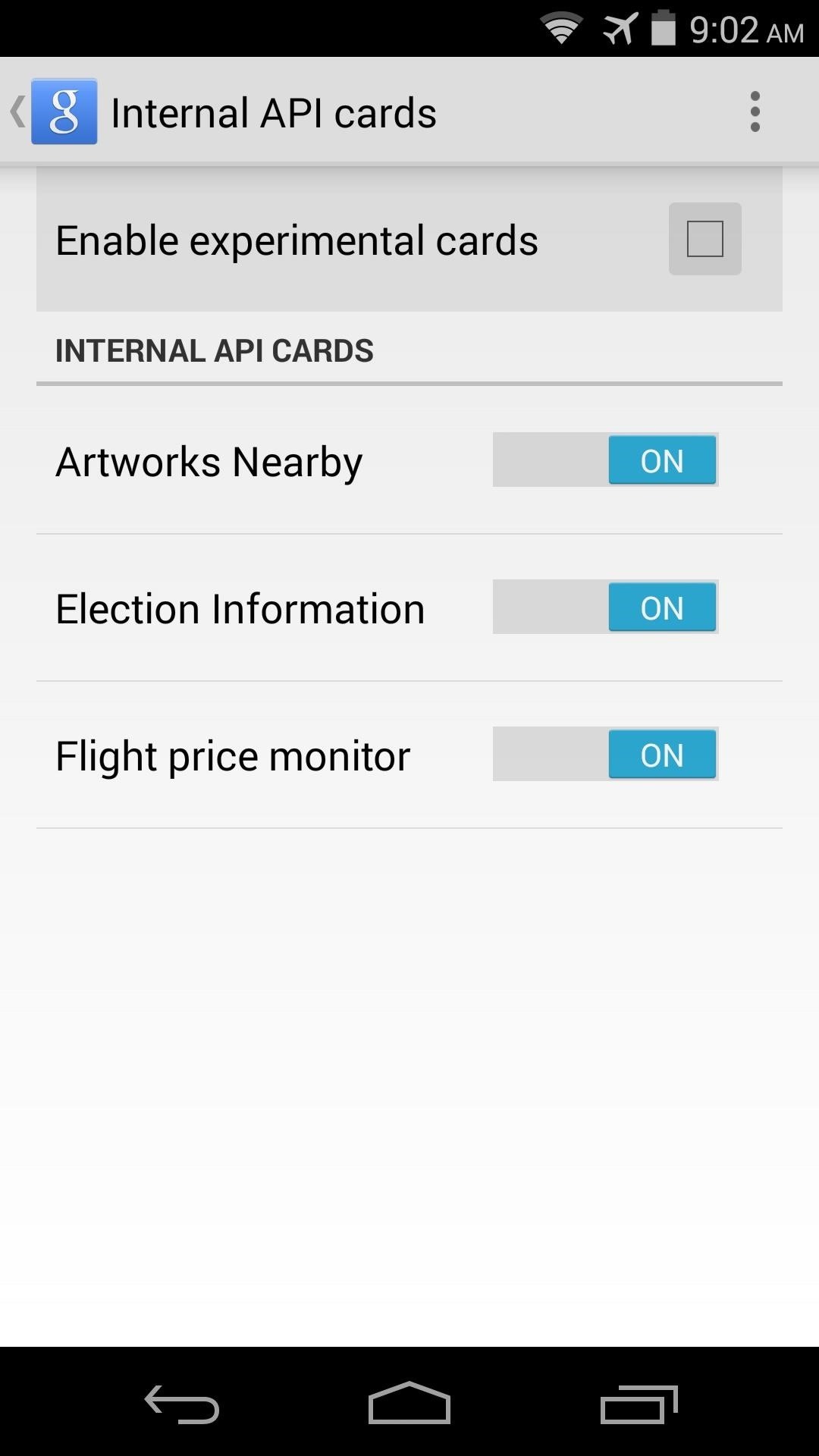 How to Enable Experimental Cards in Google Now for Android