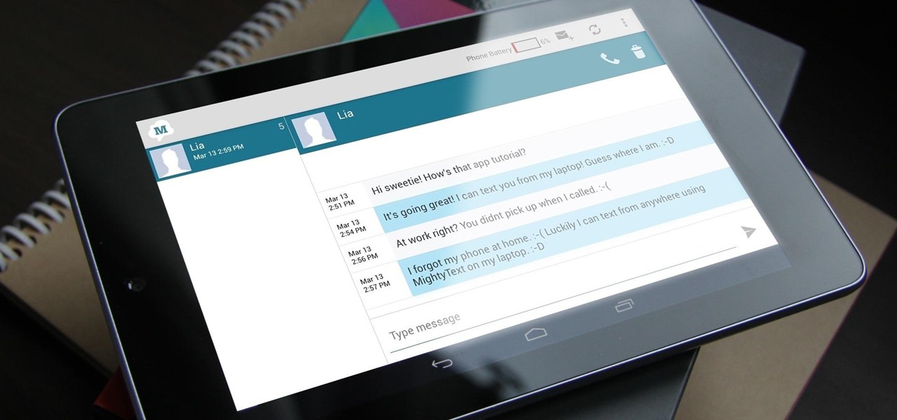 Send & Receive Text Messages from Your Nexus 7 by Wirelessly Syncing SMS with Your Phone