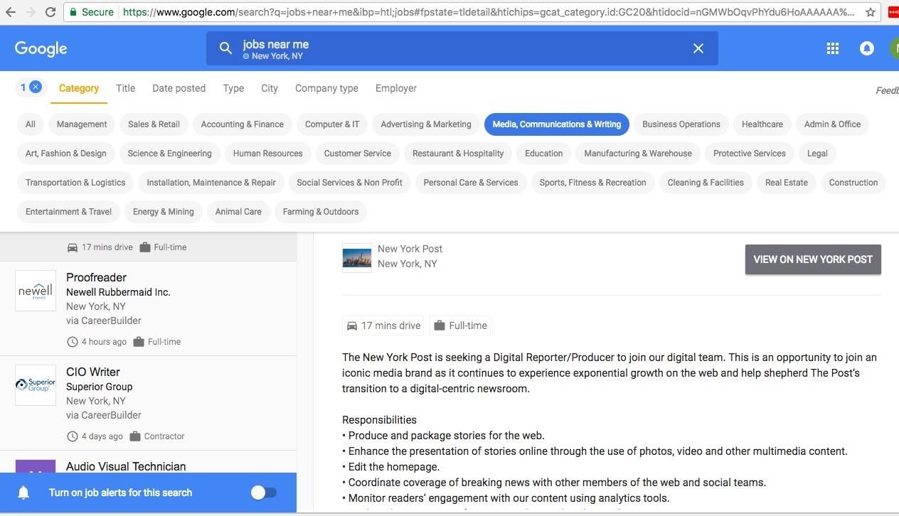 Google Can Now Help You with Your Job Search