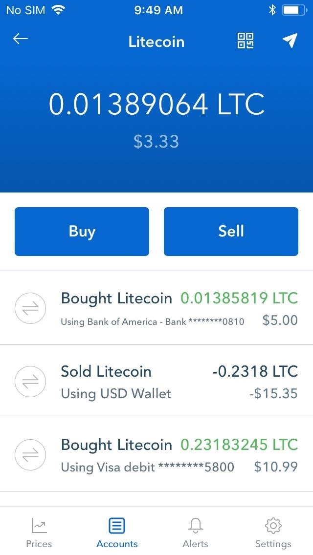 prekyba litecoin bitcoin coinbase