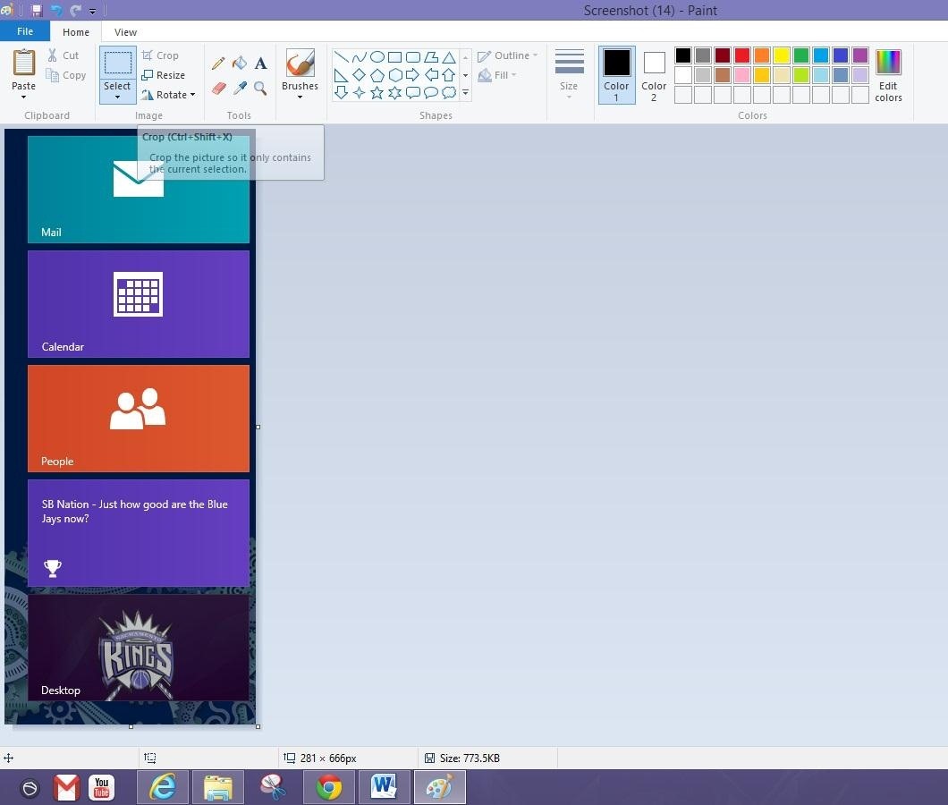 How to Take Screenshots (And Crop Them) in Windows 8