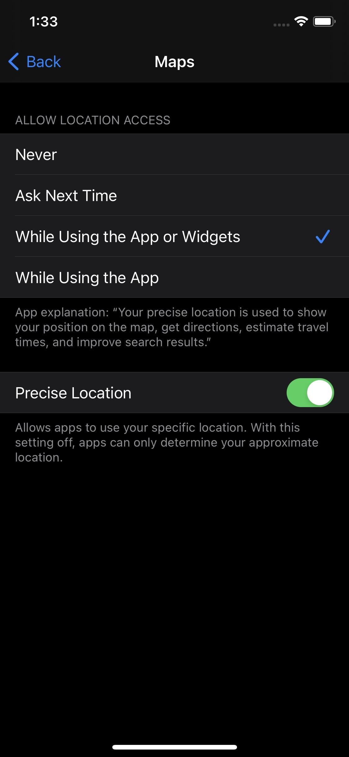 Apple's iOS 14 Developer Beta 5 for iPhone Includes Widget-Specific Location Settings