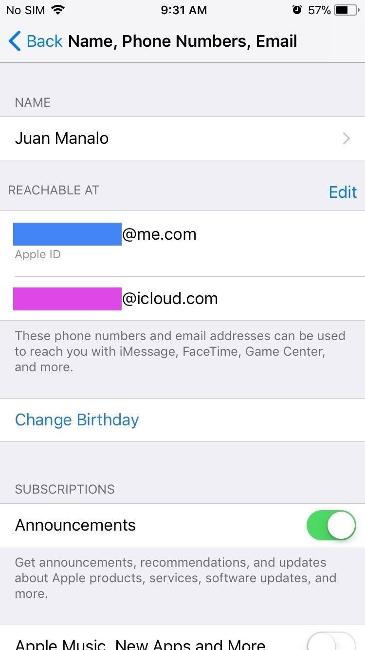 How to Add Additional Emails to FaceTime & Messages in iOS 11