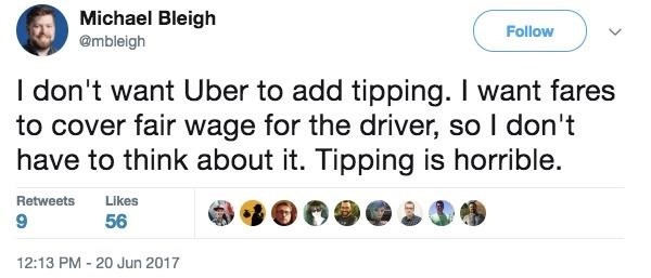 No Excuses Now: Uber Introduces a Tipping Feature in Their App