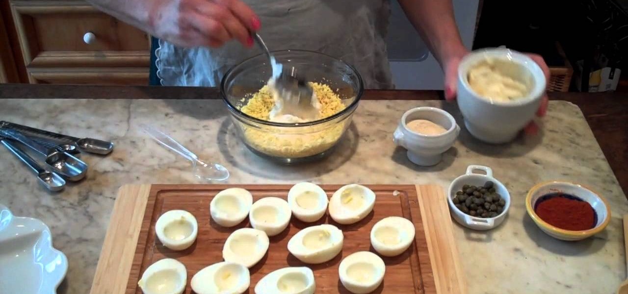 Make Garlic Deviled Eggs