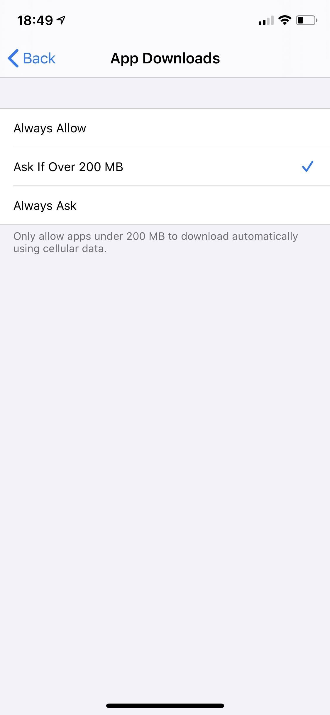 Download Apps of Any Size Using Cellular Data on Your iPhone in iOS 13 — Without Any Warnings