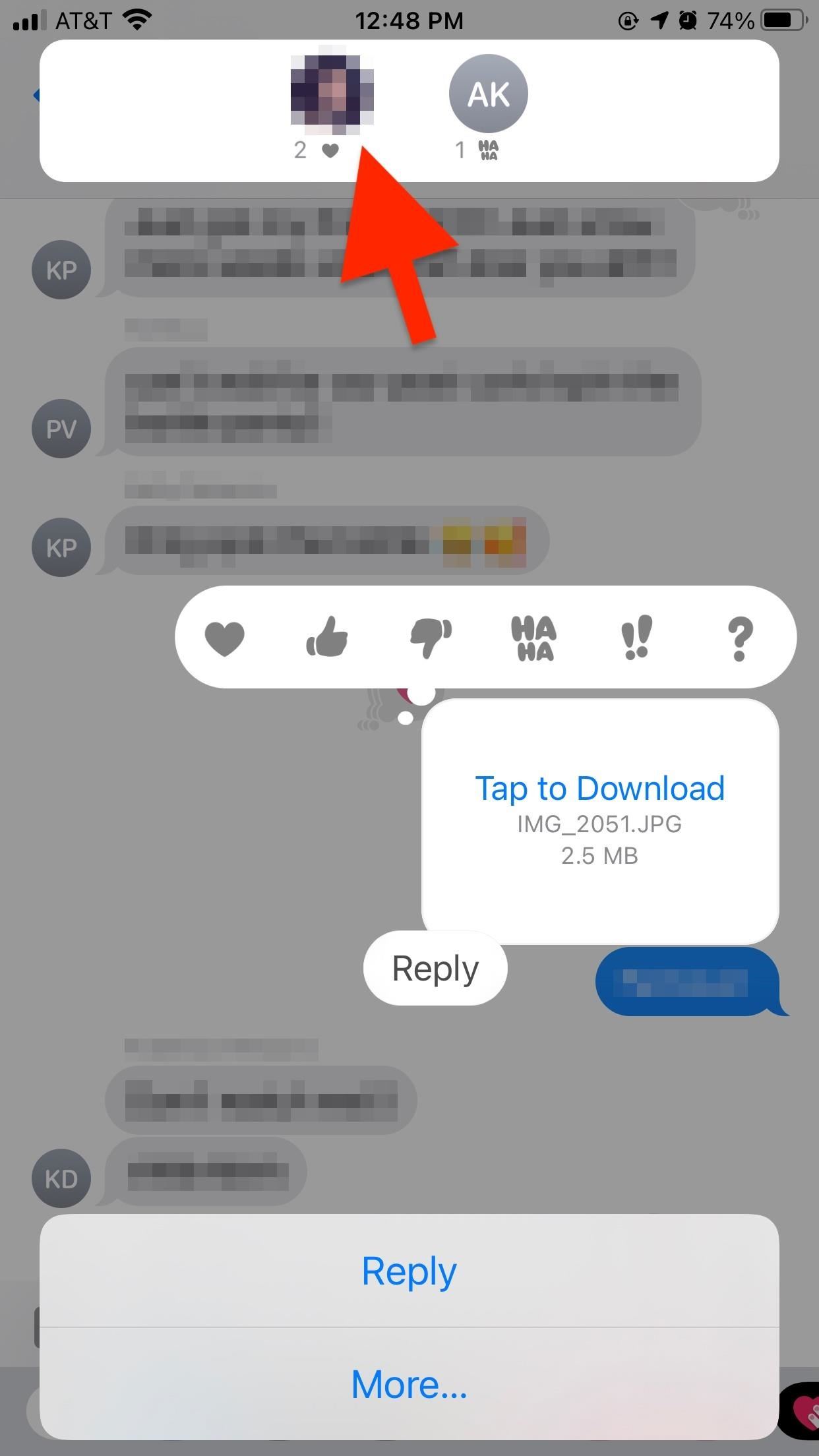 How to See All the People Who Tapbacked on an iMessage