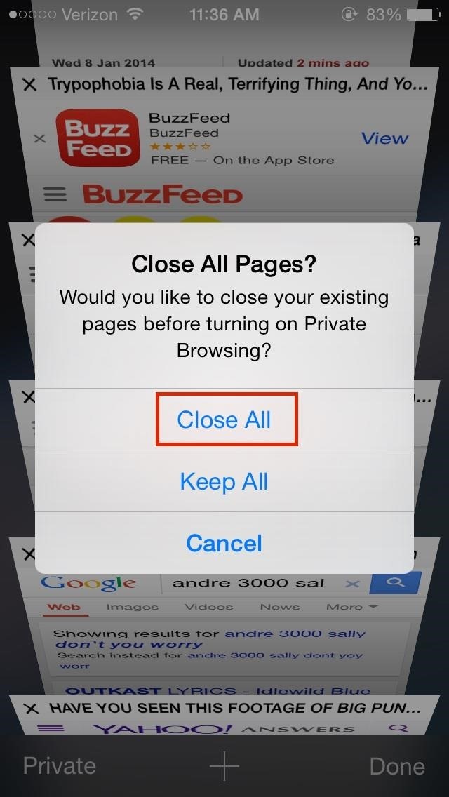 How to Easily Close All Safari Tabs at Once in iOS 7 for iPhone & iPad