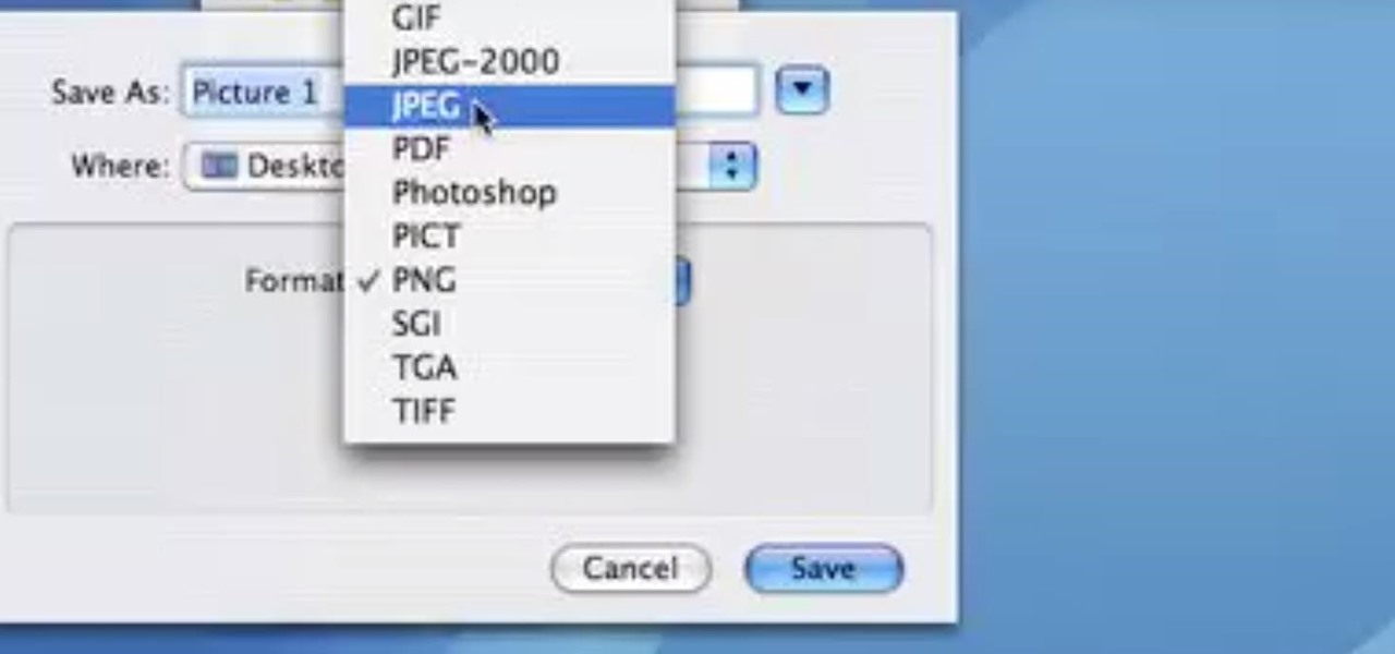 Take Screenshots & Save as JPEG in Mac OS X 10.6 Snow Leopard or Lower