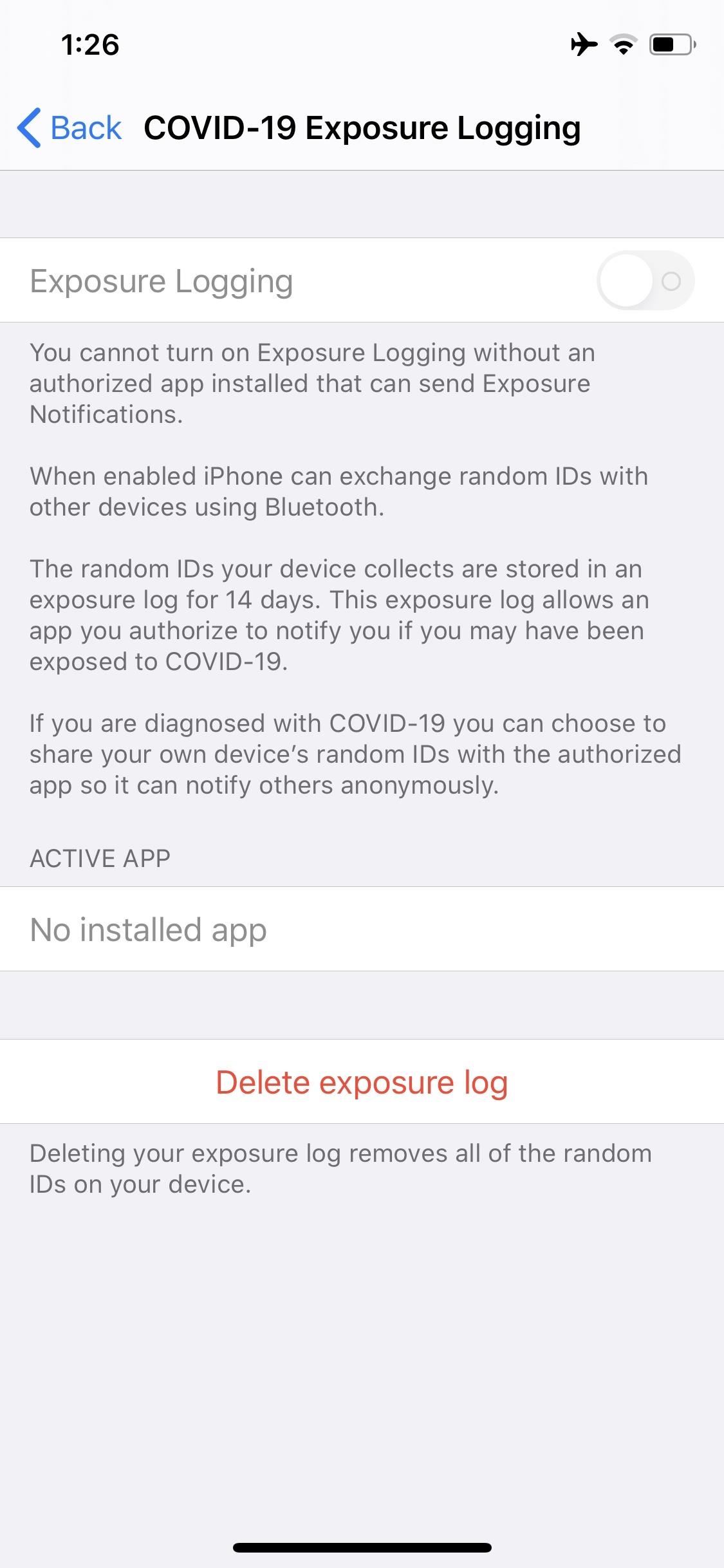 Apple's iOS 13.5 Public Beta 3 for iPhone Introduces Updated COVID-19 Exposure Logging Settings
