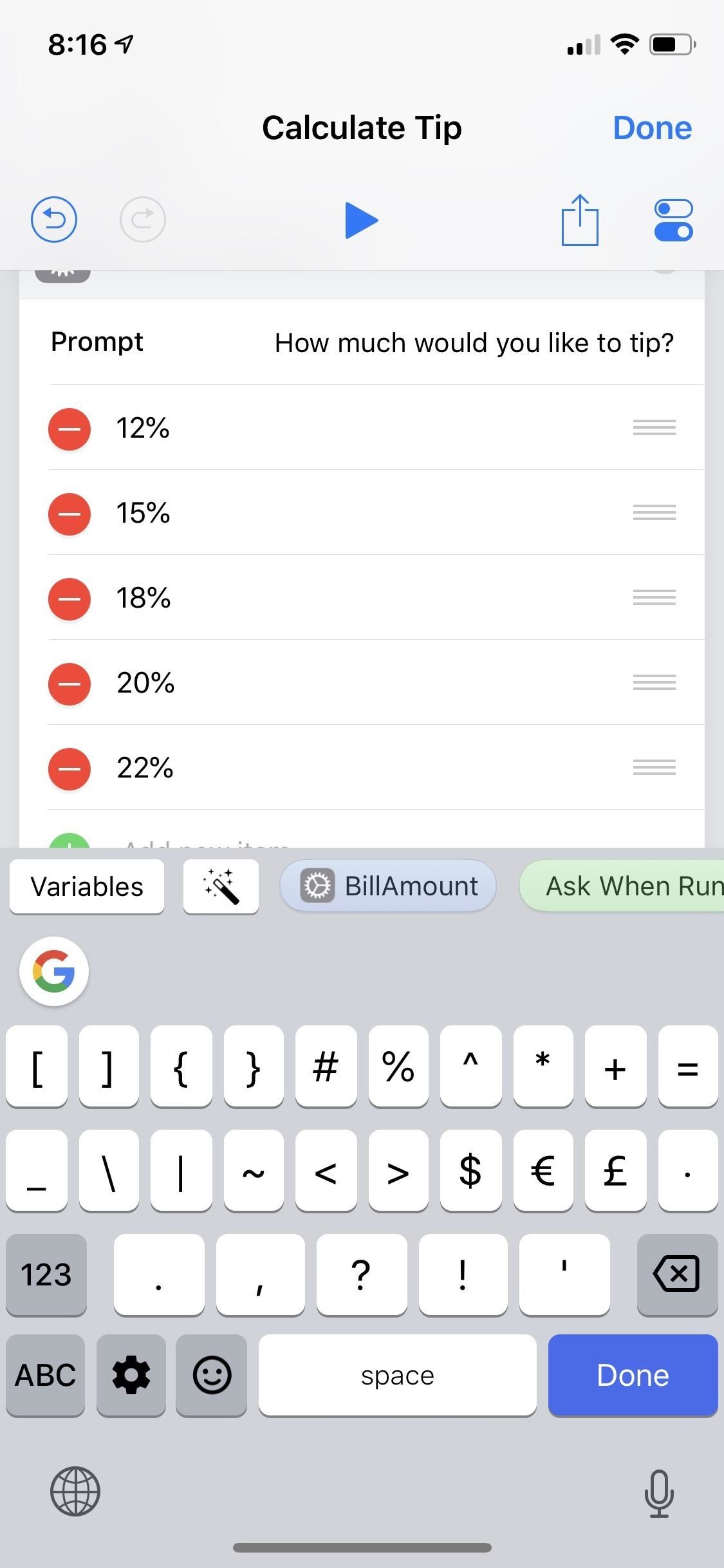 Calculate Tips Faster on Your iPhone Using the Shortcuts App