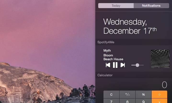 Control Spotify Music from an Easy-Access Notification Center Widget on Your Mac