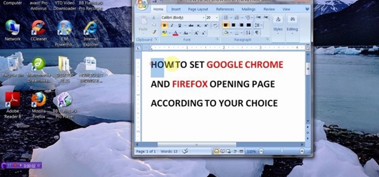 Set Chrome and Firefox Home Page
