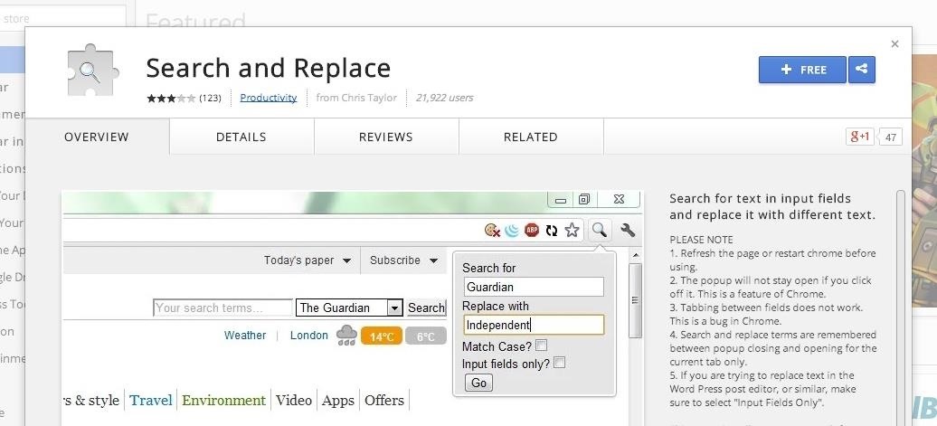 How to "Find & Replace" Text Directly in Your Web Browser