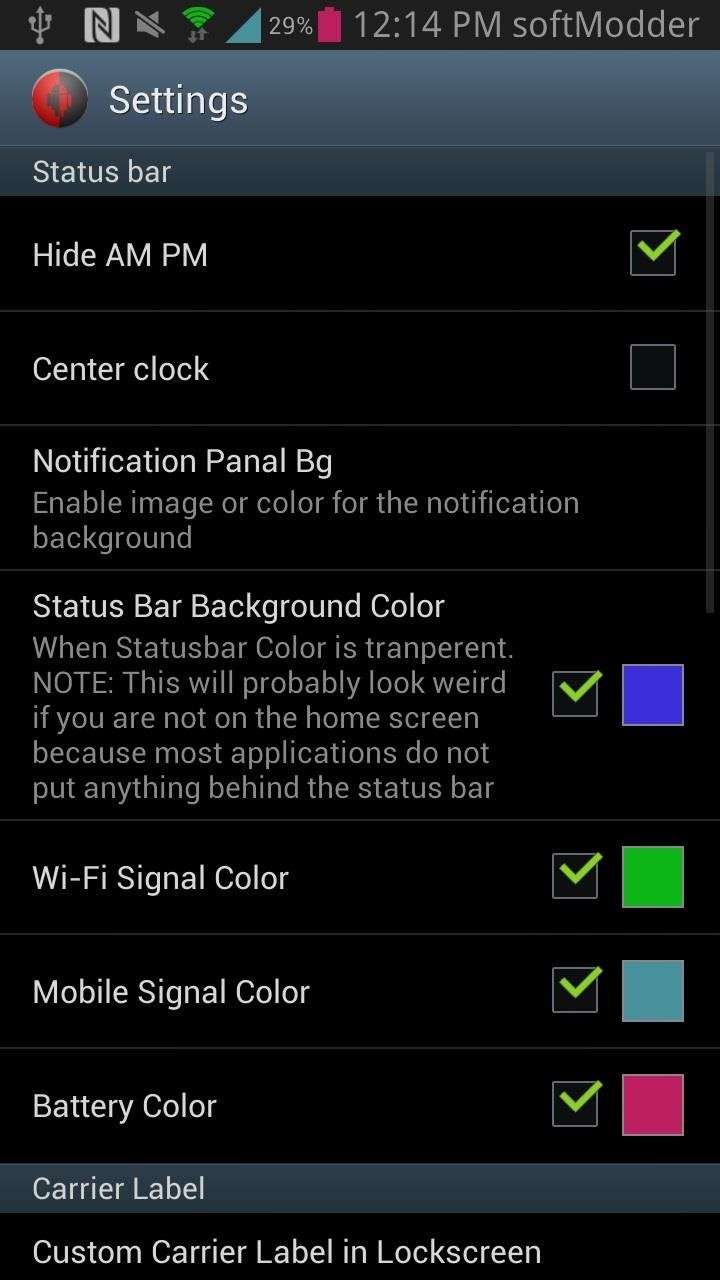 How to Customize the Crap Out of Your Samsung Galaxy Note 2's Status Bar