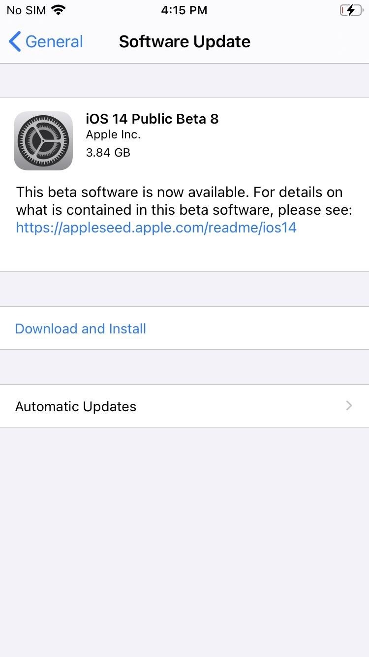 Apple Releases iOS 14 Public Beta 8 for iPhone