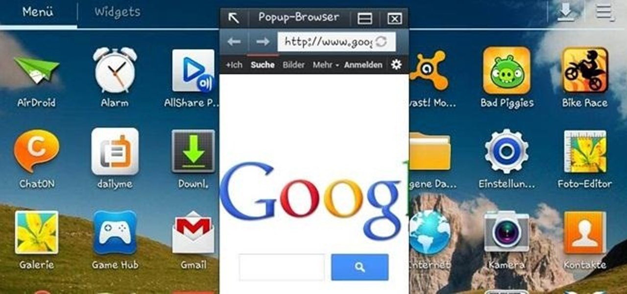 Resize the Browser Windows on Your Samsung Galaxy Tab 2