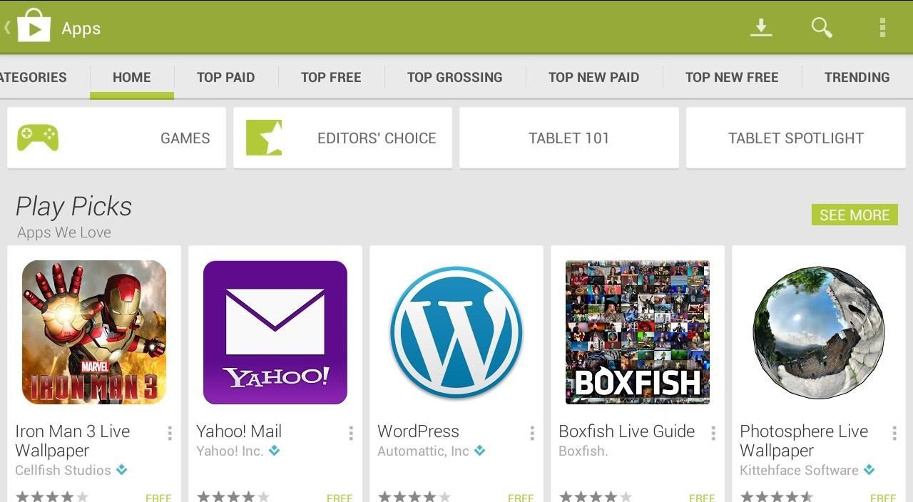 How to Get Google's Latest Play Store Redesign on Your Nexus 7 Tablet Right Now