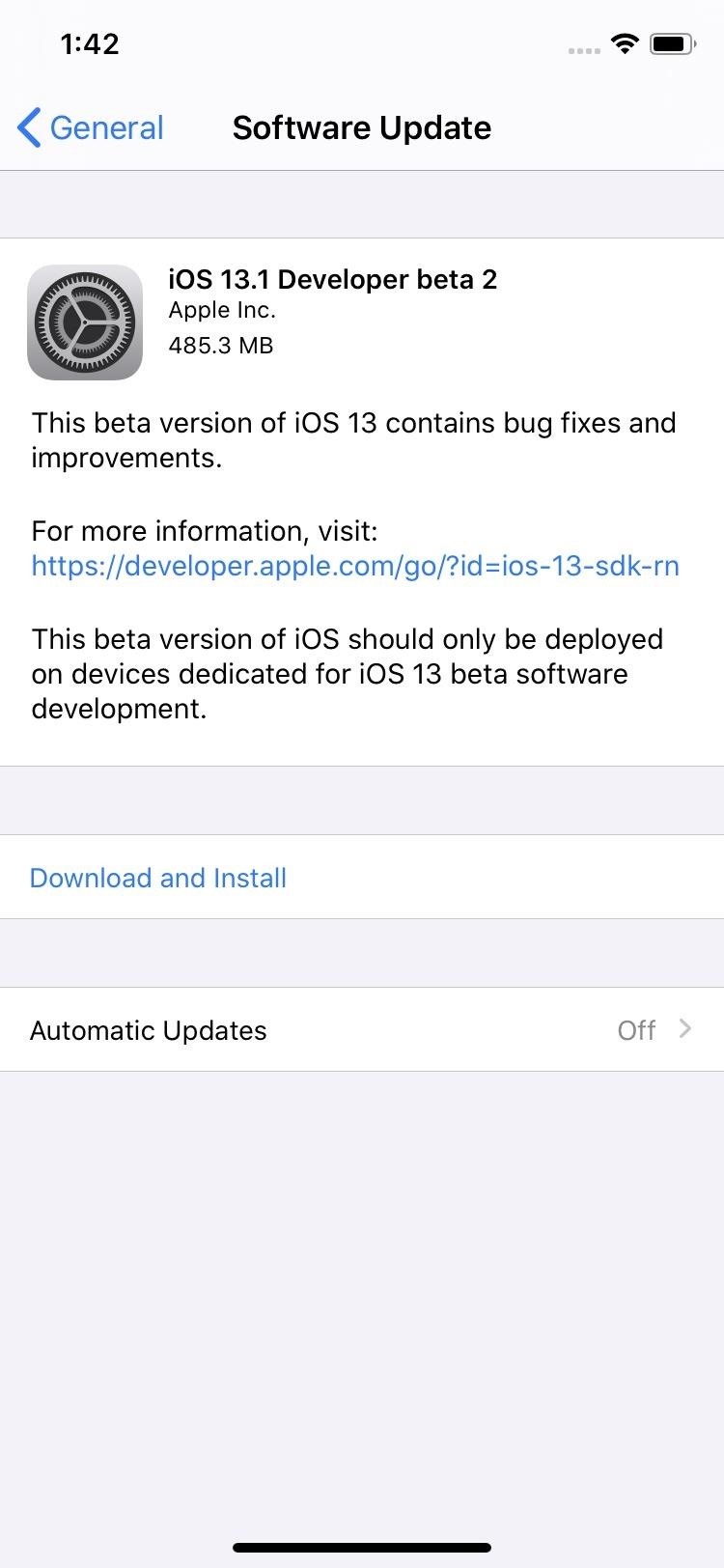 Apple Just Released the Second Developer Beta for iOS 13.1