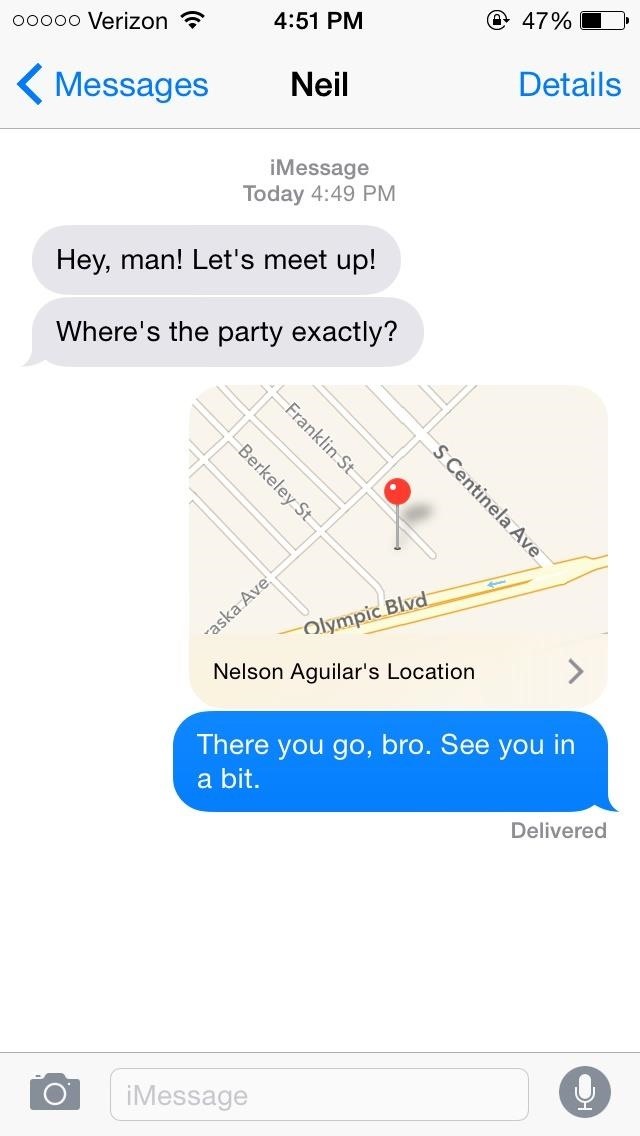 How to Send & Share Your iPhone's Current Location in iOS 8