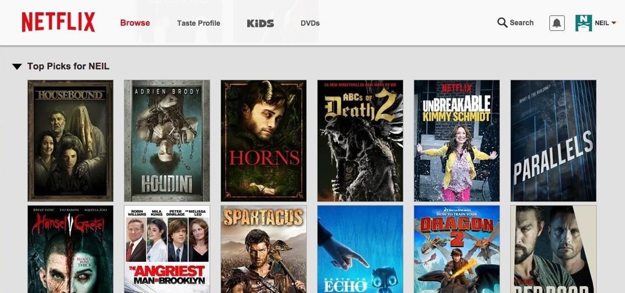 Change Netflix's Pesky Horizontal Scrolling into a Movie Grid View for Easier Browsing