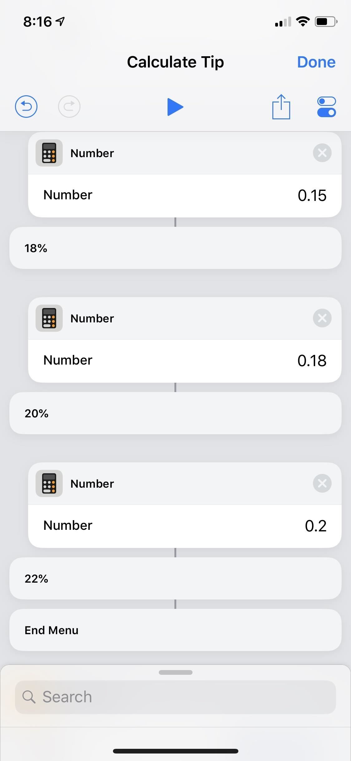 Calculate Tips Faster on Your iPhone Using the Shortcuts App