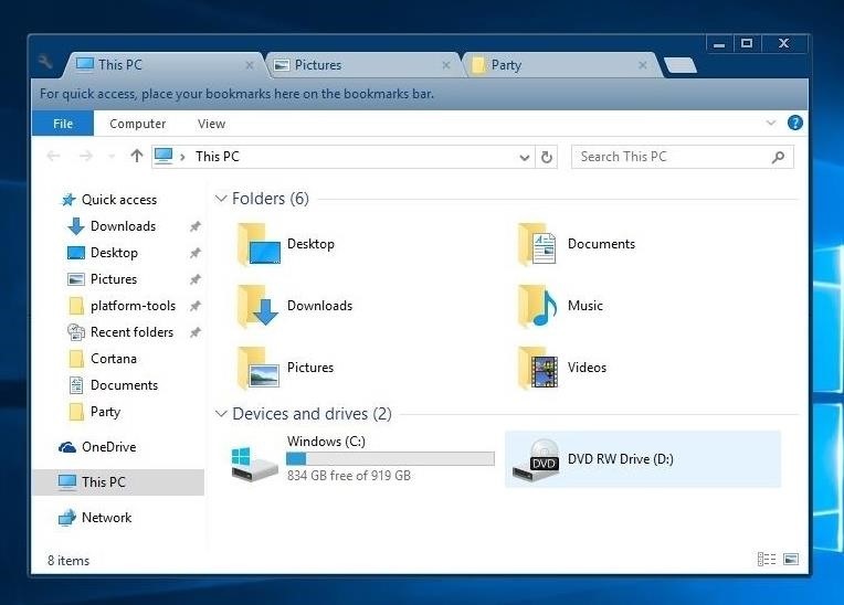 How to Add Tabs to the Windows 10 File Explorer